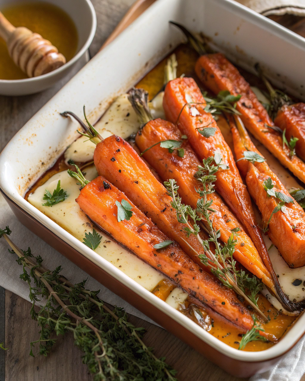 Carote al Forno con Miele e Timo