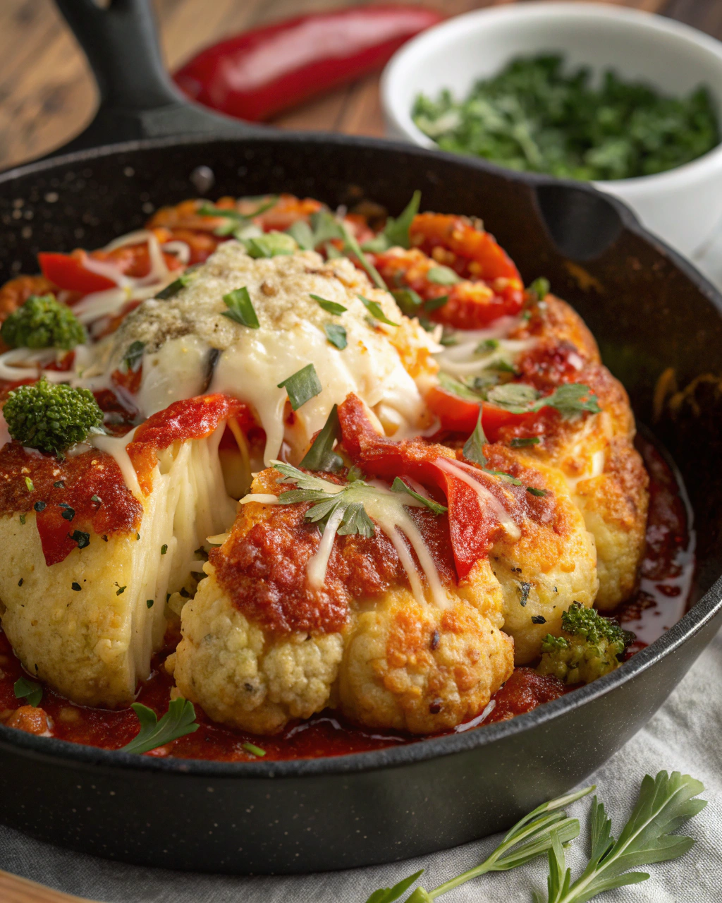 Cavolfiore Arrosto con Paprika e Parmigiano