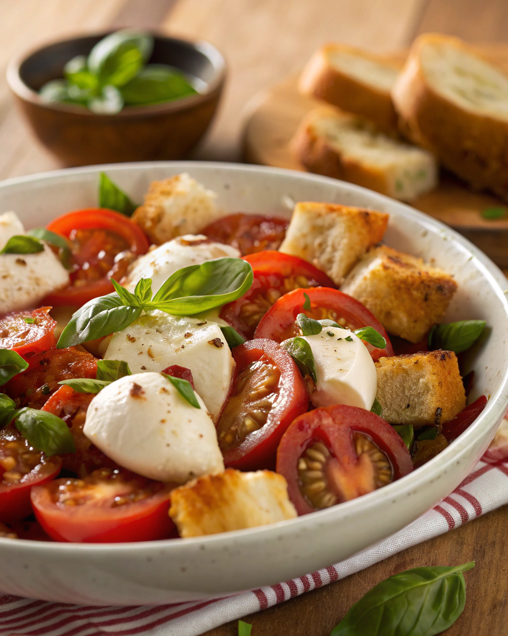 Insalata di Mozzarella, Pomodori e Basilico