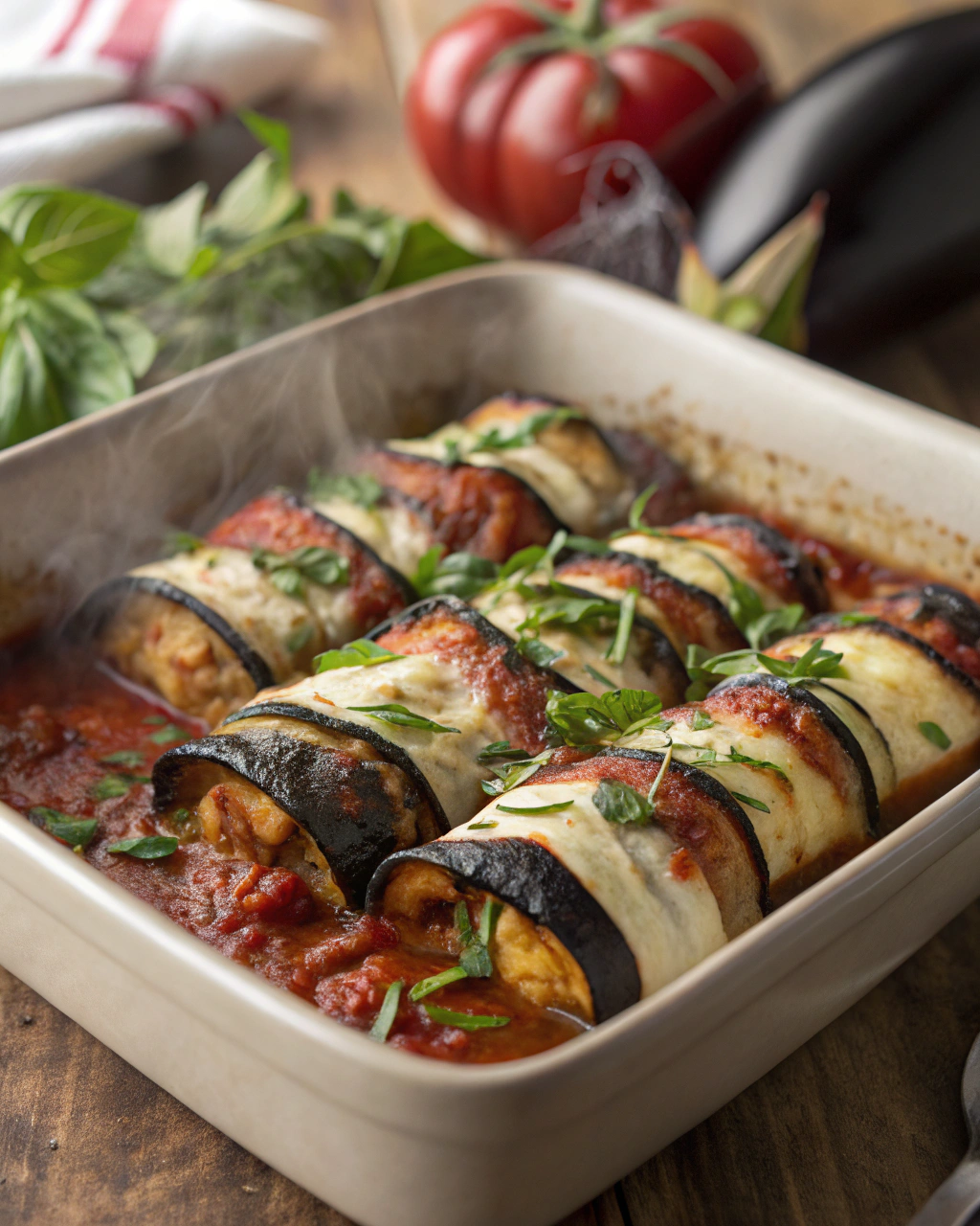 Involtini di Melanzane al Forno con Ripieno Filante