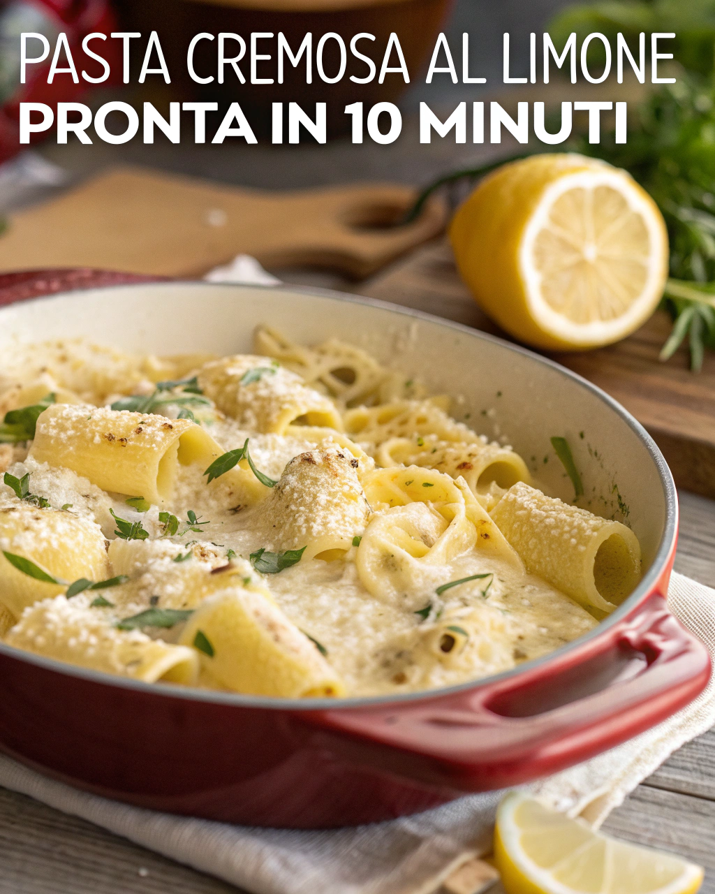 Pasta Cremosa al Limone Pronta in 10 Minuti