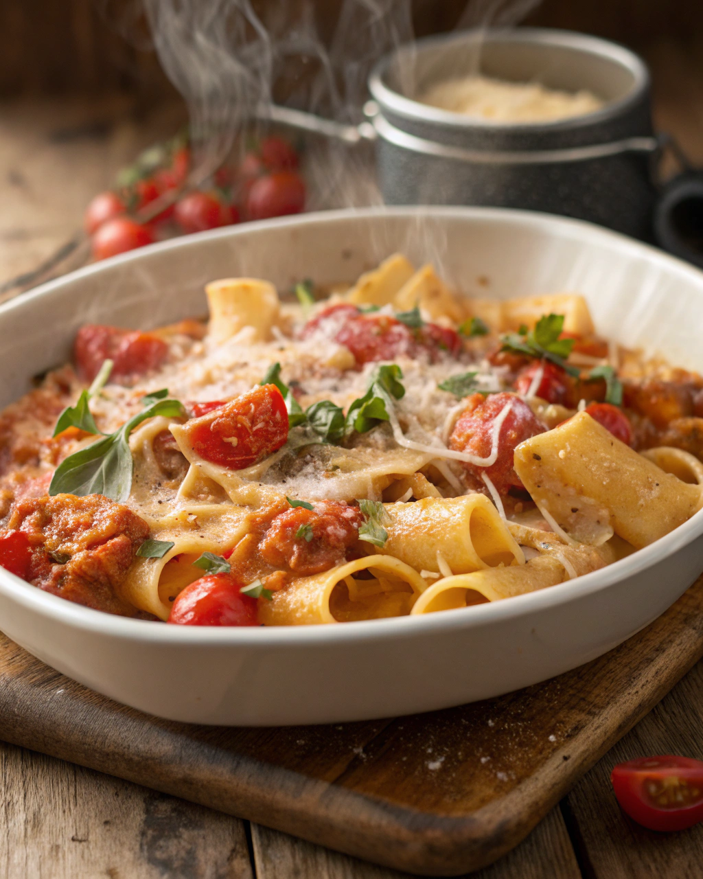 Pasta al Tonno Cremosa con Pomodorini