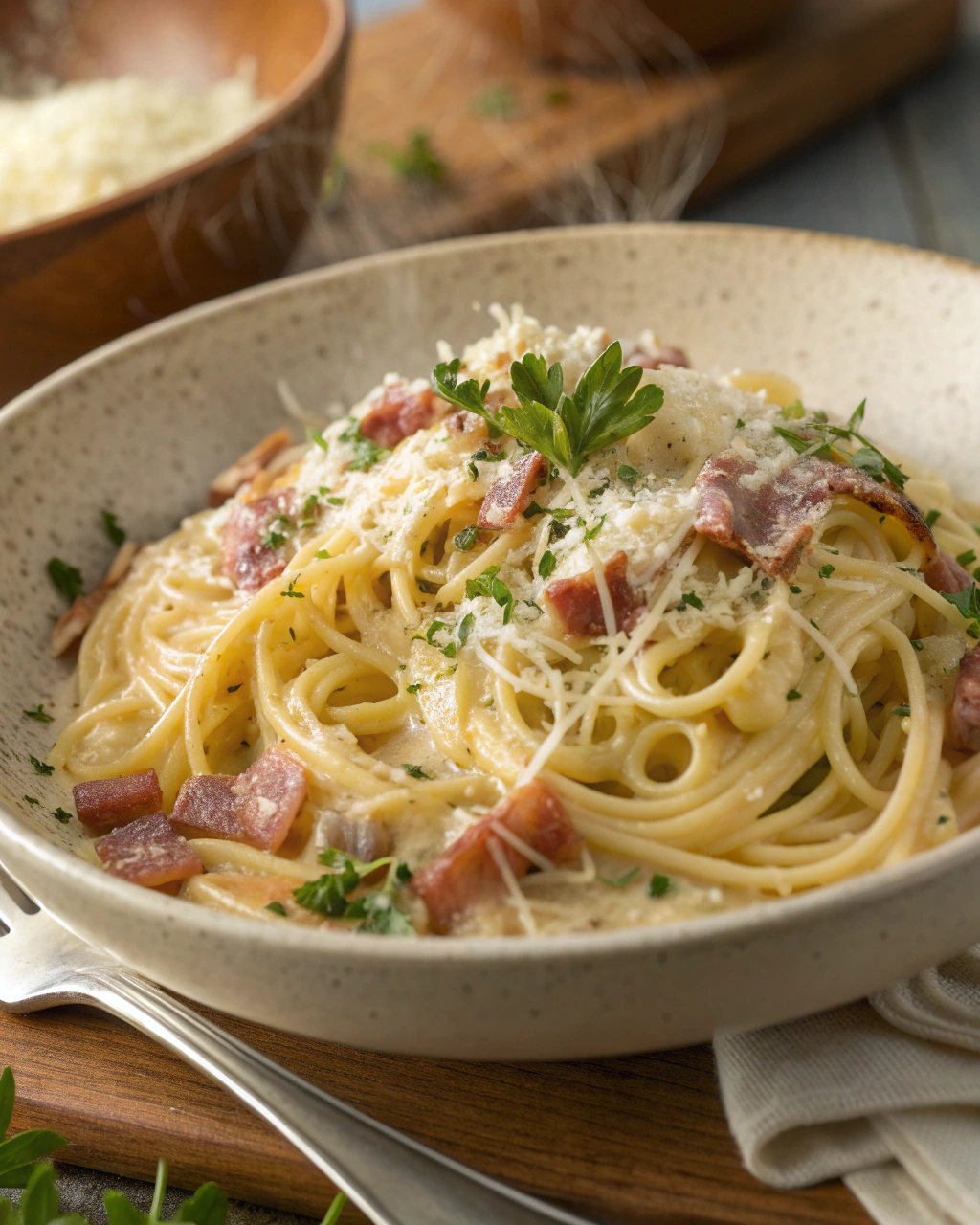 Pasta alla Carbonara Cremosa Senza Fare Impazzire le Uova
