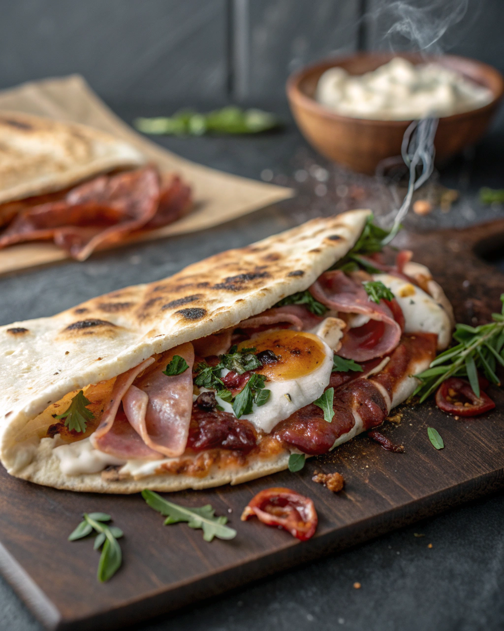 Piadina Farcita con Prosciutto e Stracchino