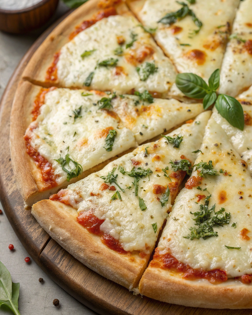 Pizza ai Quattro Formaggi Cremosa e Filante