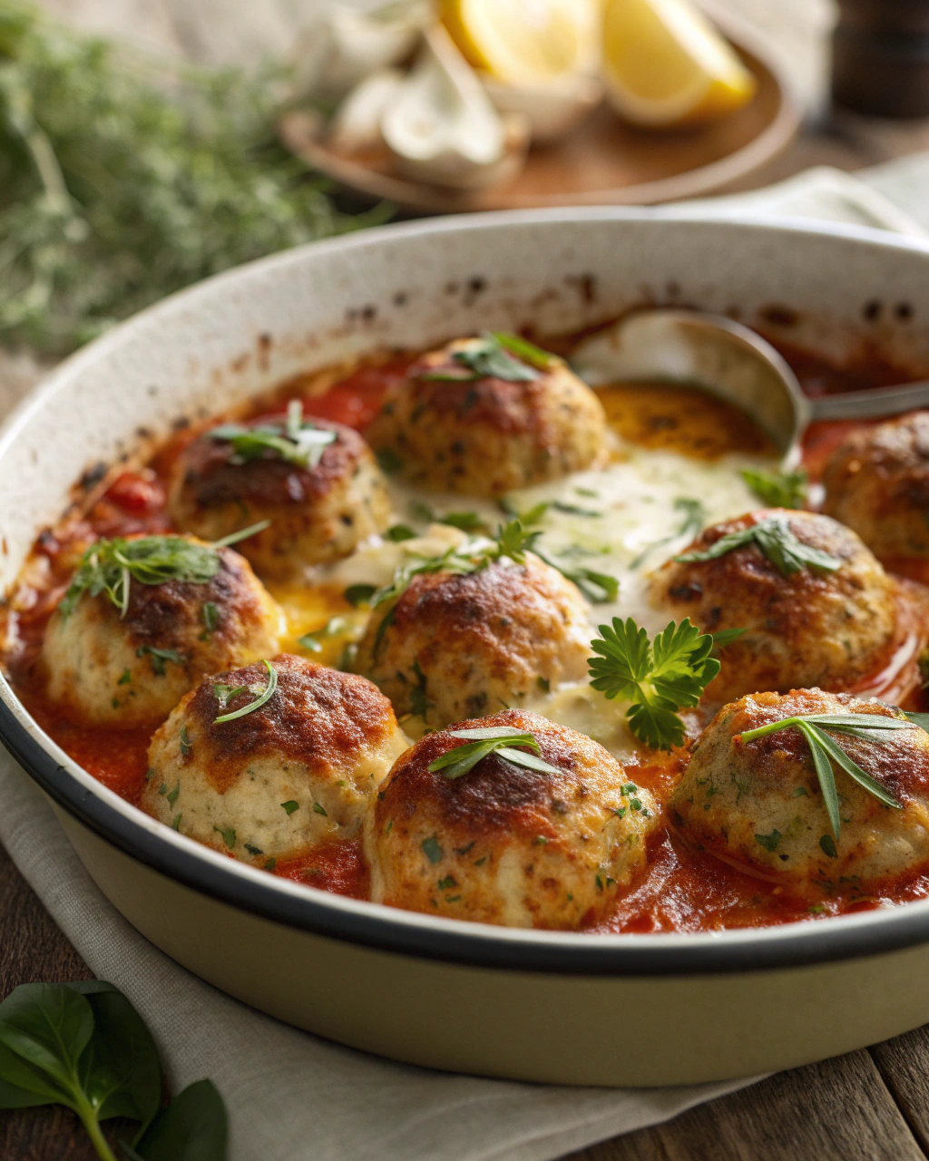 Polpette di Ricotta al Forno con Erbe e Limone