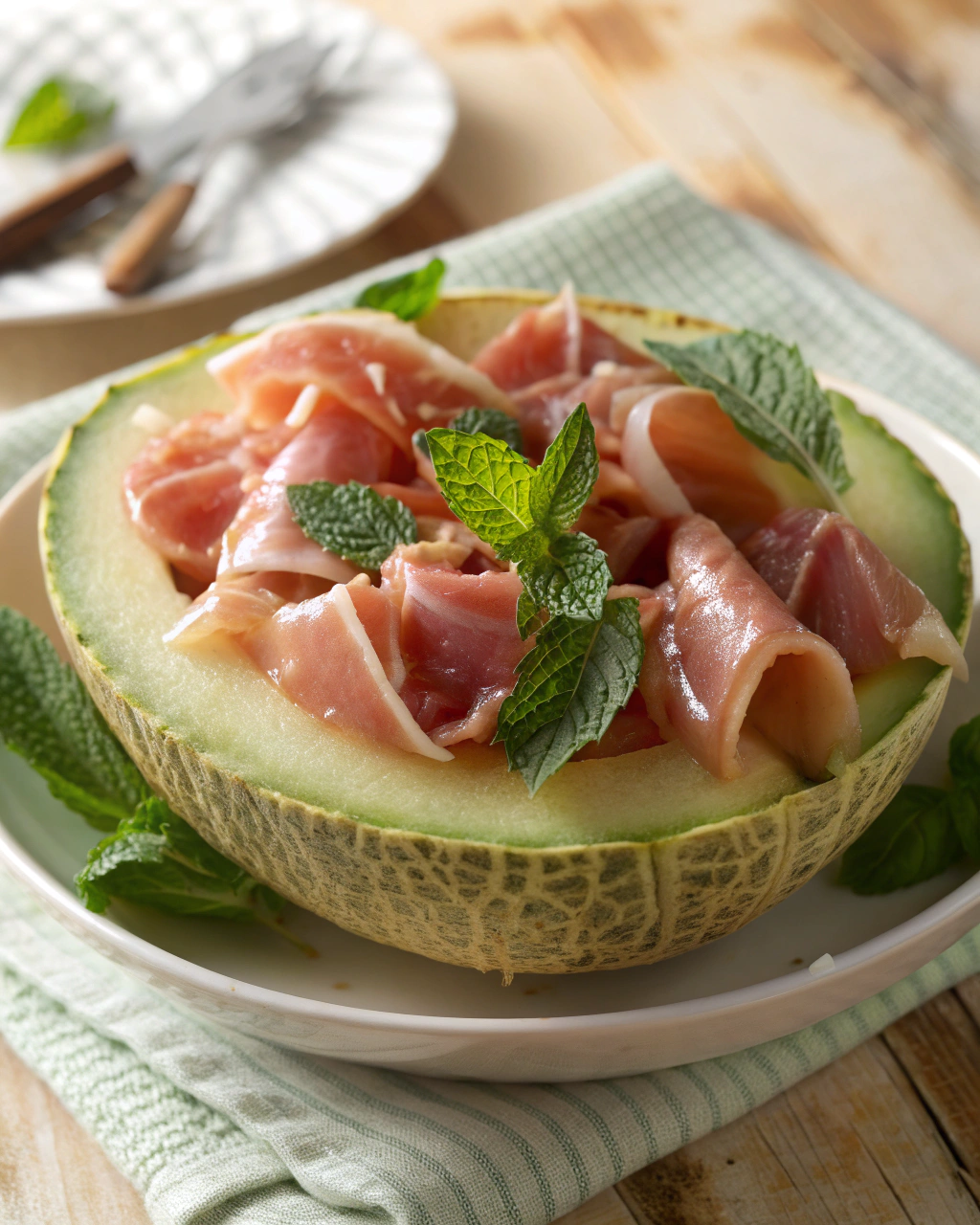 Prosciutto e Melone alla Classica con Menta Fresca