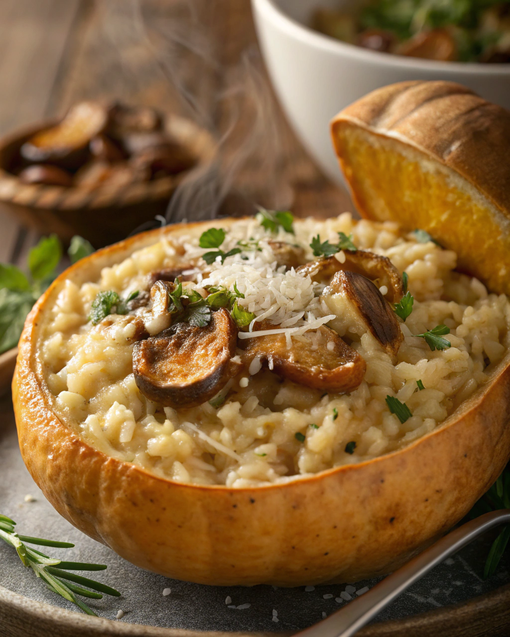 Risotto ai Funghi Porcini Mantecato al Parmigiano