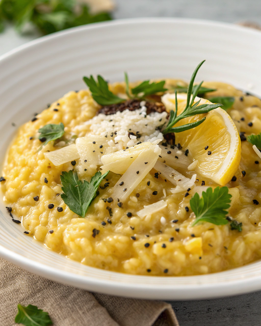 Risotto al Limone Cremoso con Pepe Nero e Parmigiano