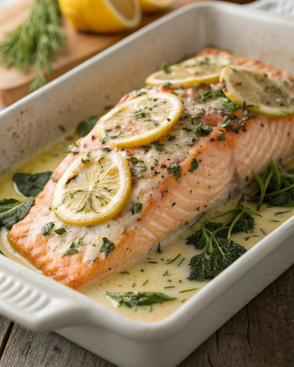 Salmone al Forno con Erbe e Limone Senza Burro