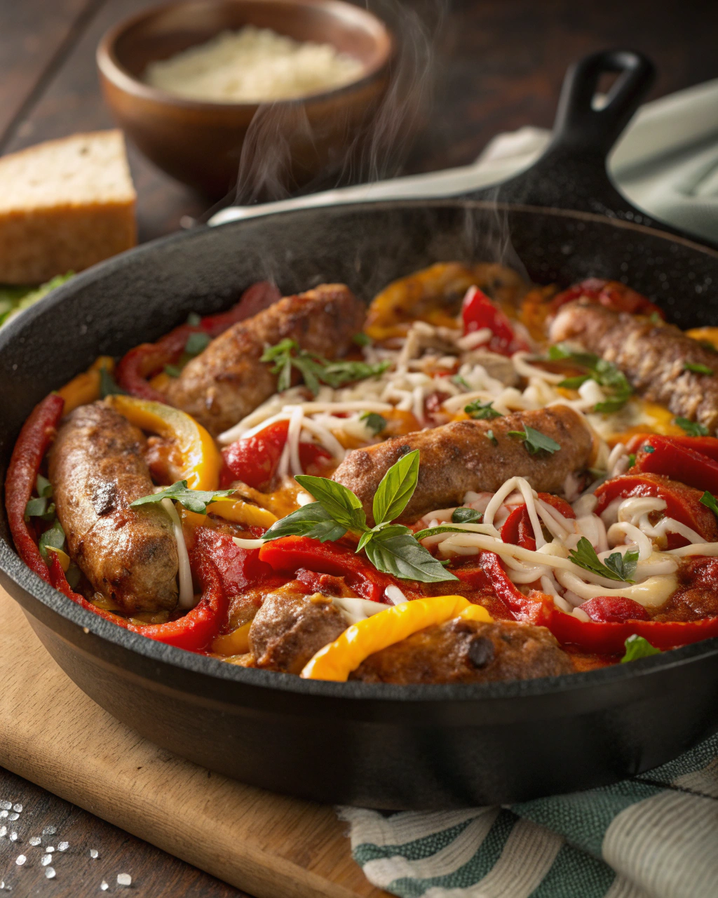 Salsiccia e Peperoni in Padella alla Casalinga