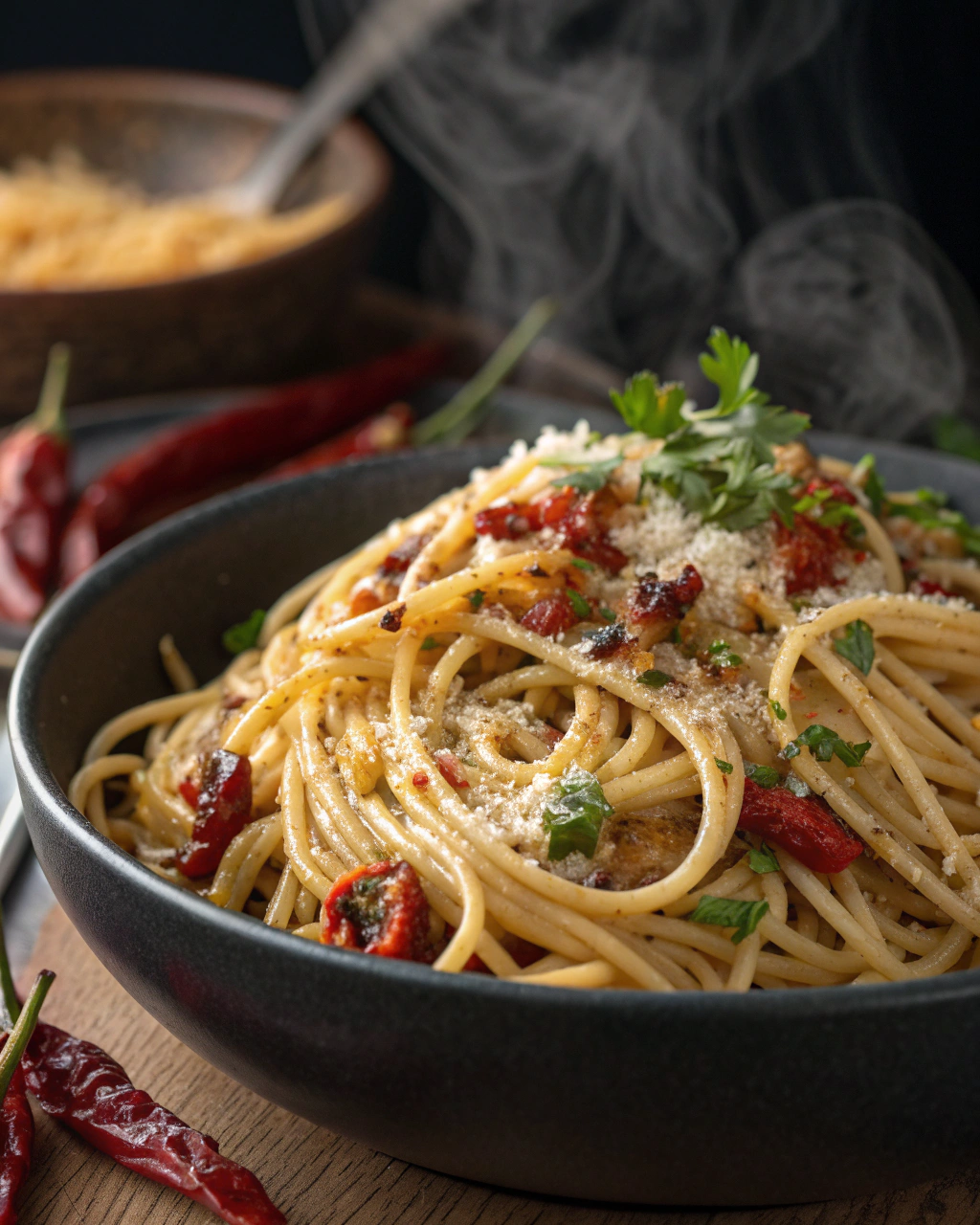 Spaghetti Aglio, Olio e Peperoncino Express