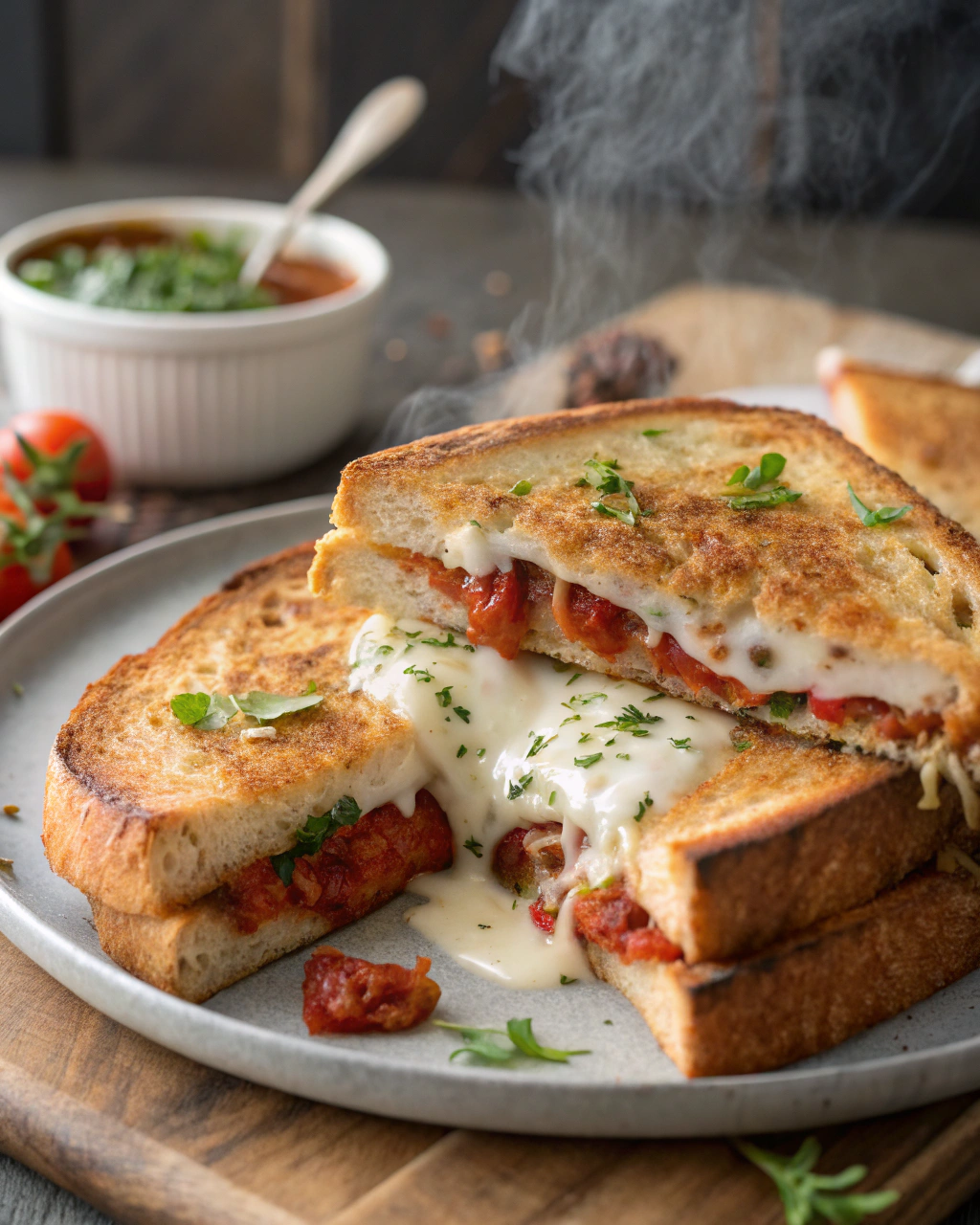 Toast Farcito con Mozzarella Filante