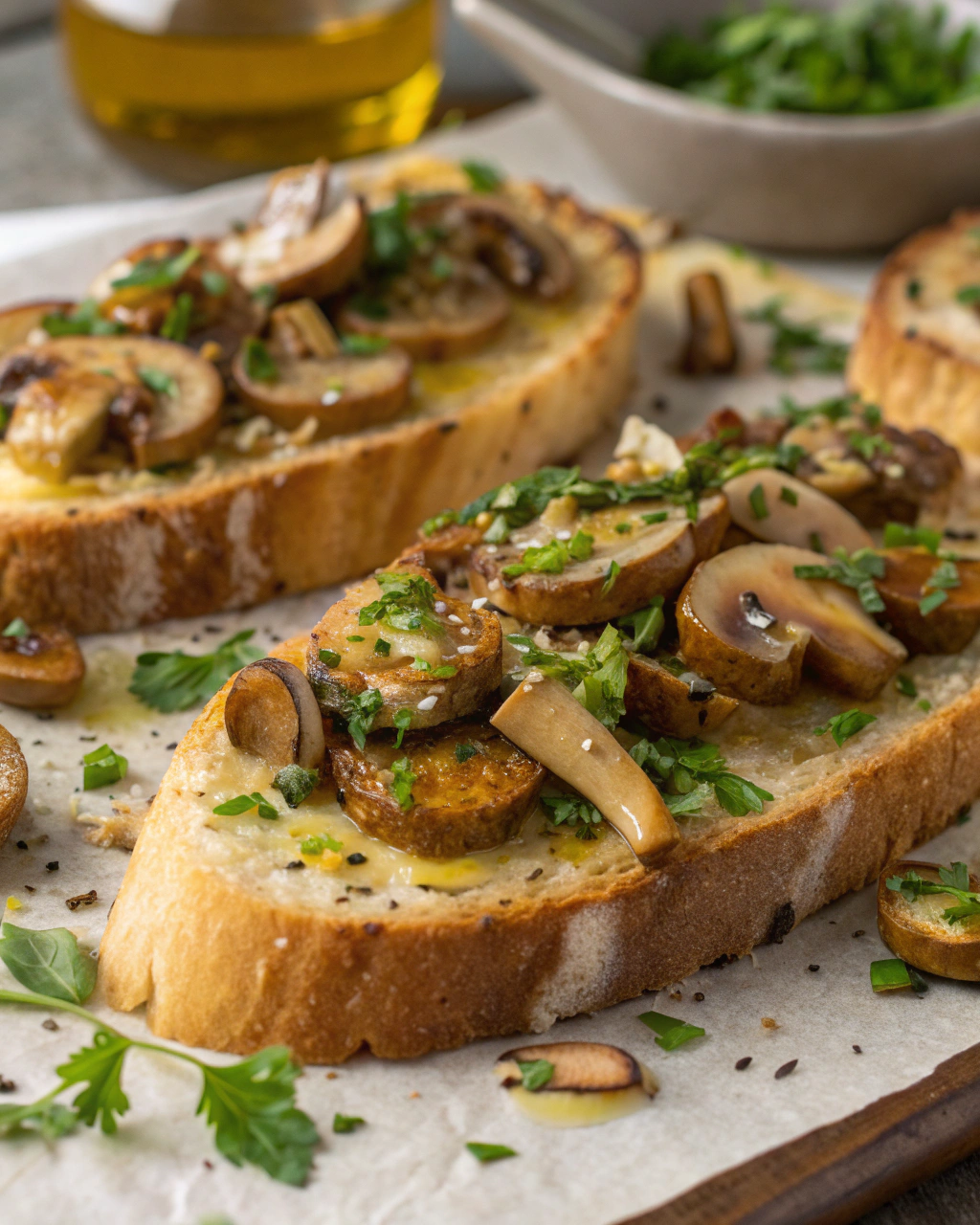 Bruschette ai funghi trifolati
