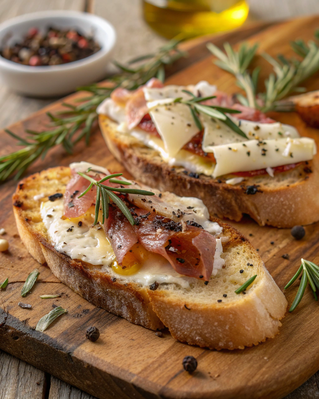 Bruschette al lardo rustiche