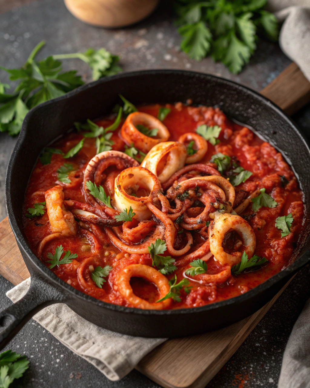 Calamari in umido alla siciliana