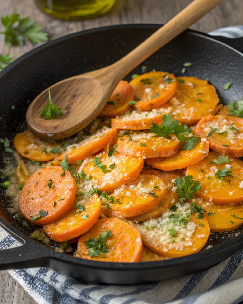 Carote alla parmigiana in padella