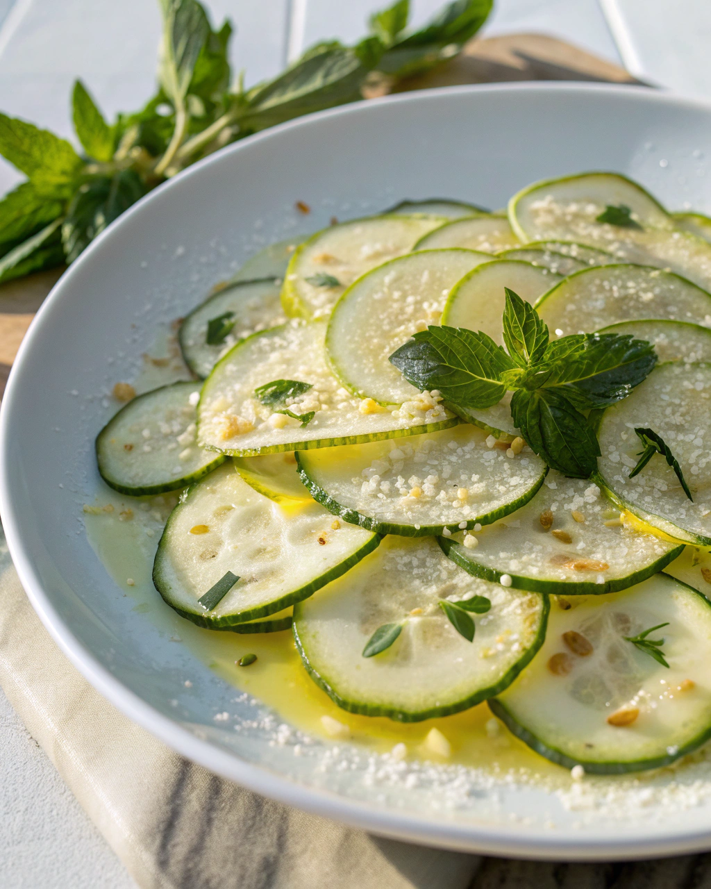 Carpaccio di zucchine e grana
