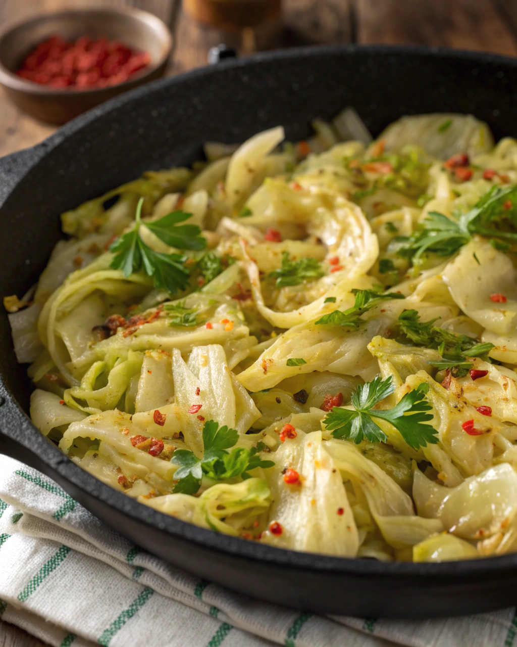 Cavolo verza stufato in padella