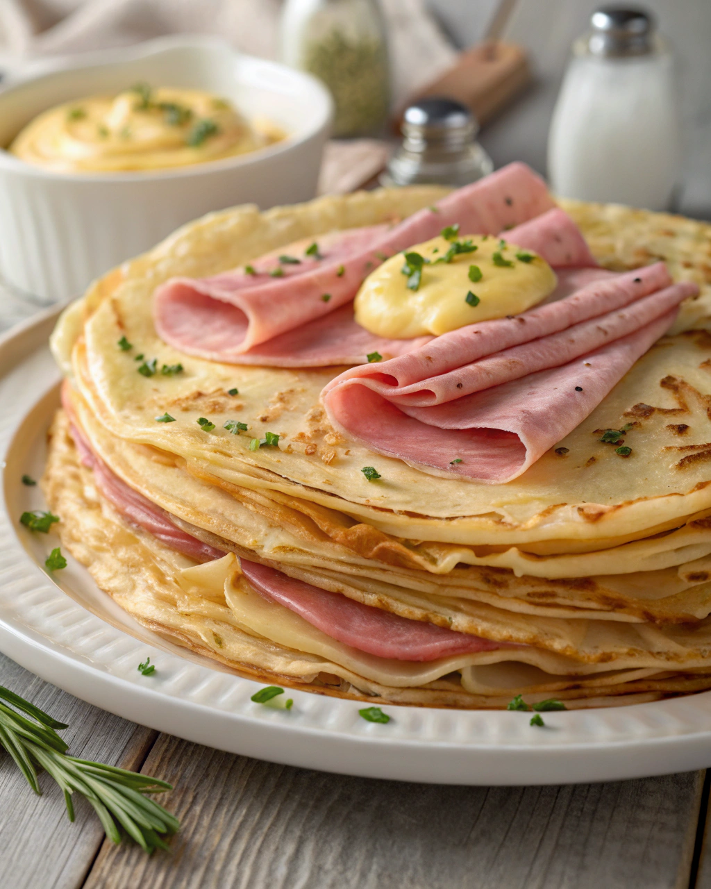 Crepes salate prosciutto e formaggio