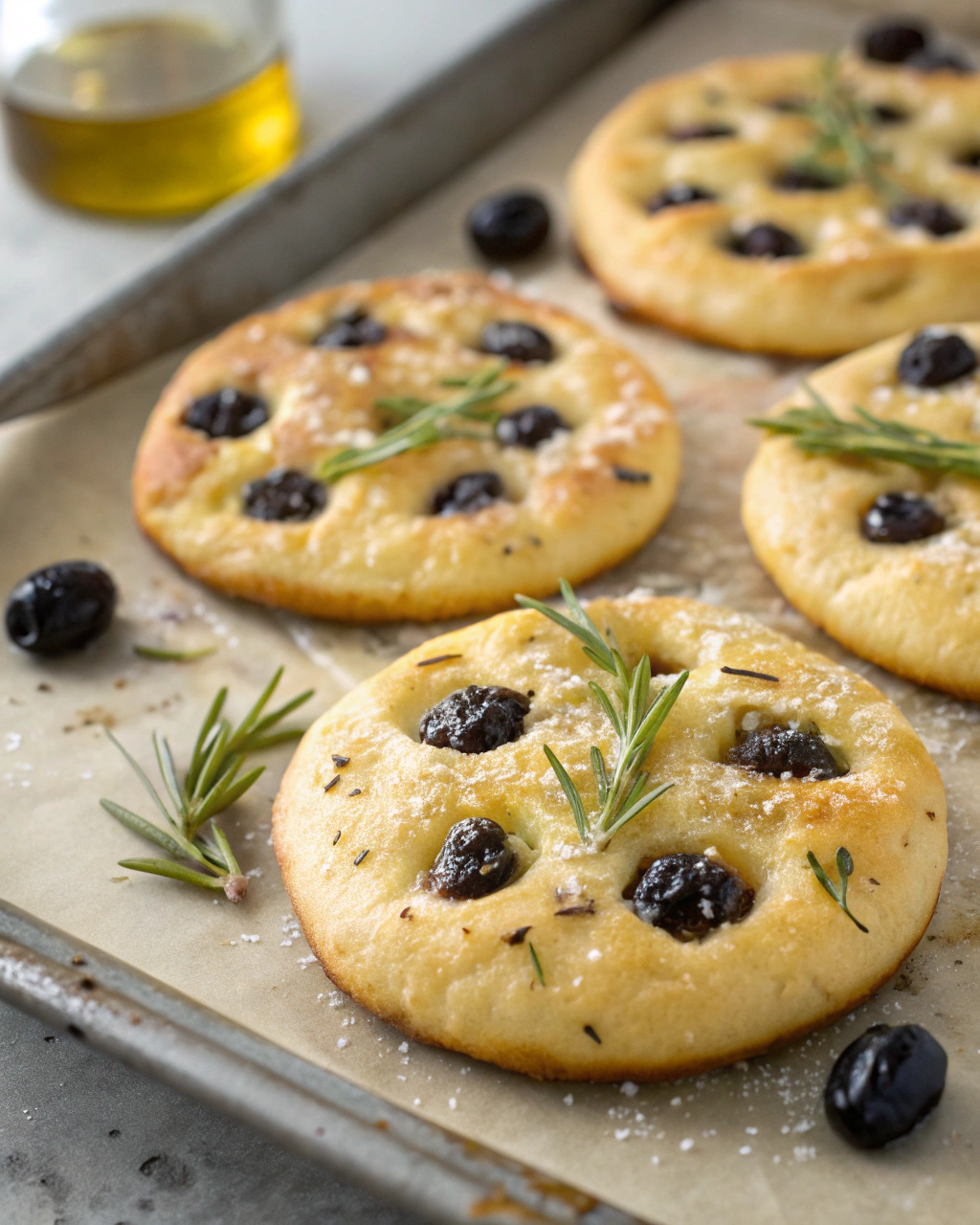 Focaccine alle olive veloci