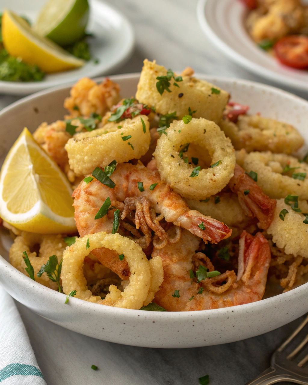 Frittura di calamari e gamberi