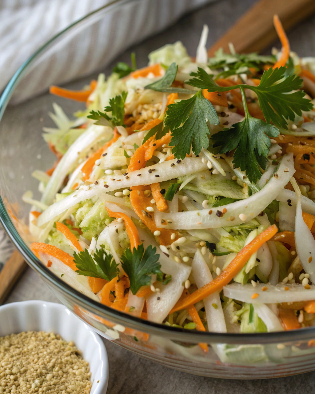 Insalata di cavolo cappuccio e carote