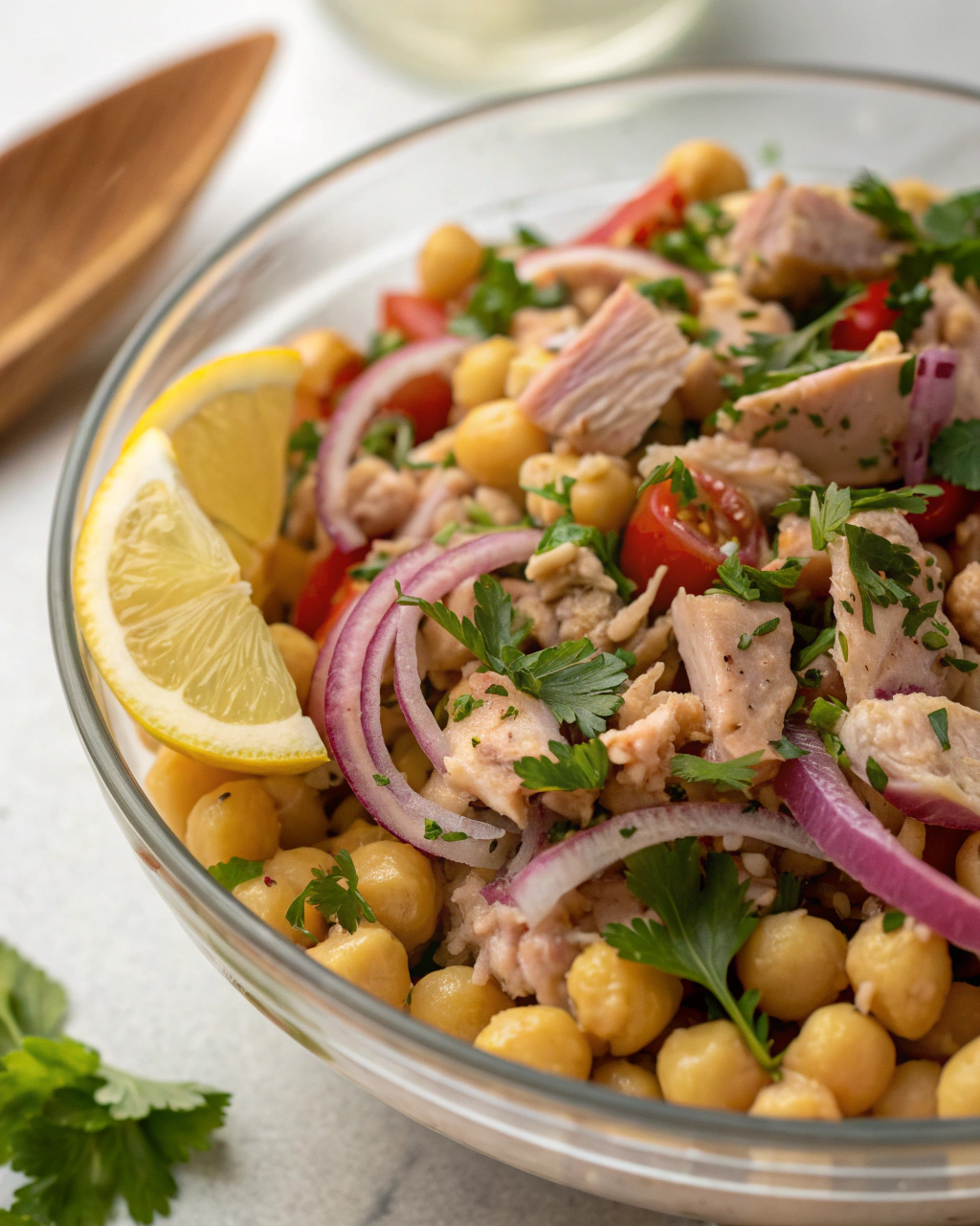 Insalata di ceci tonno e cipolla