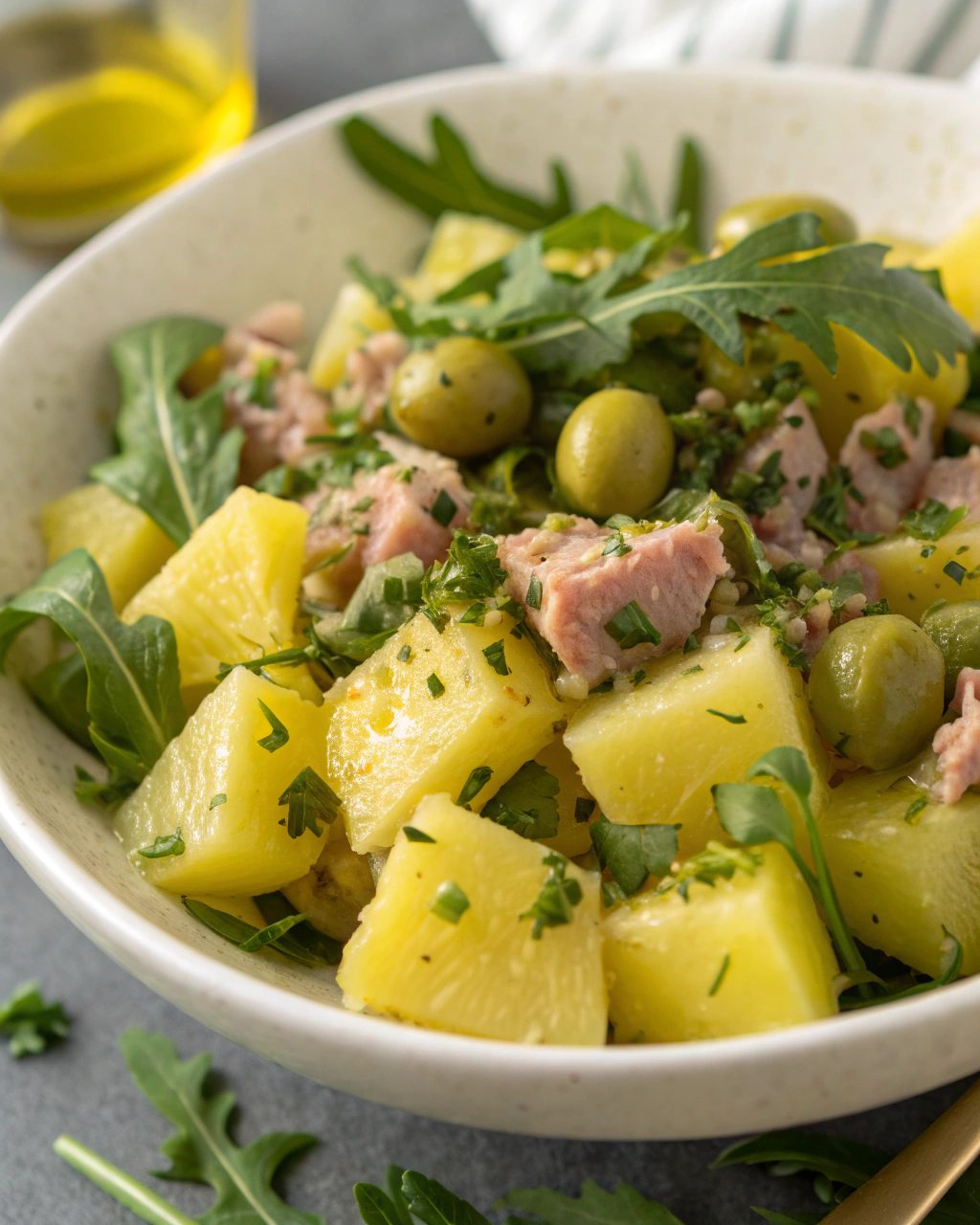 Insalata di patate e tonno