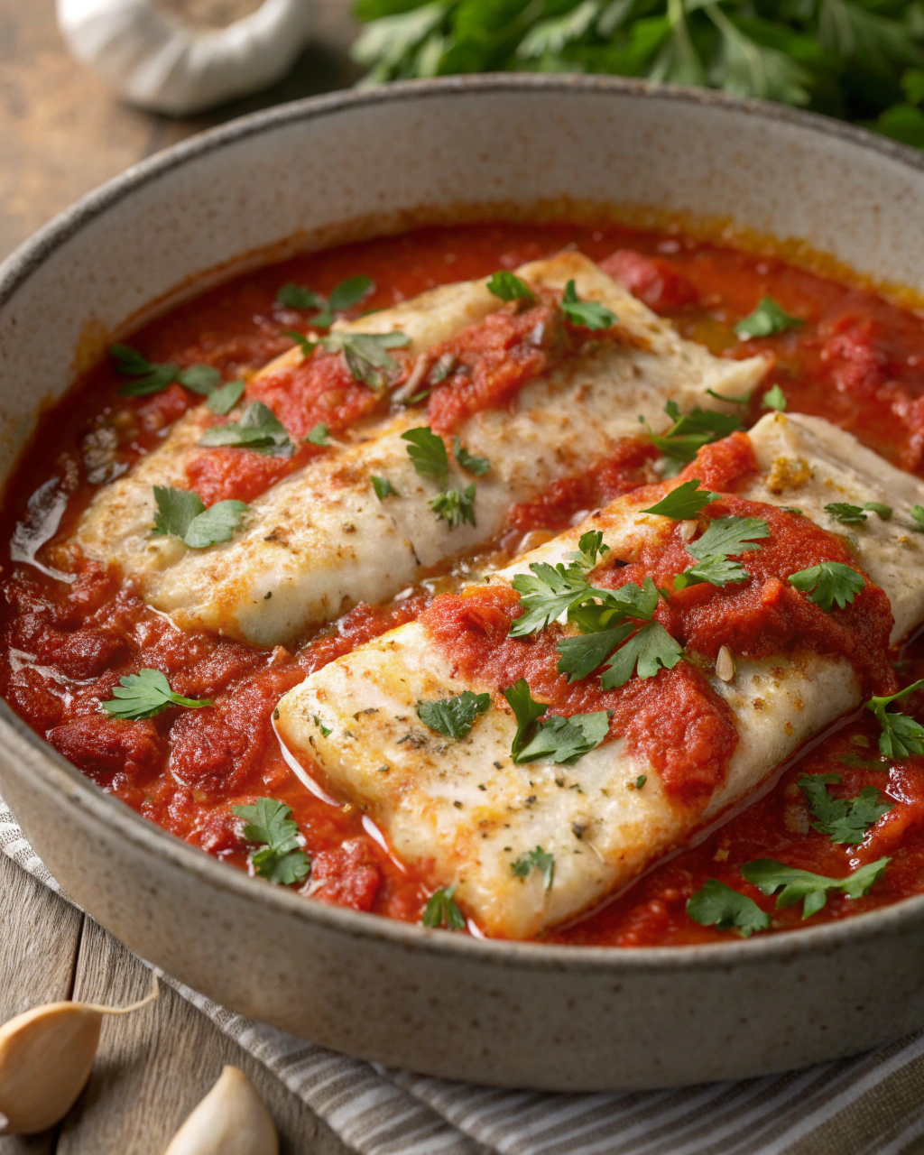 Merluzzo al pomodoro facile