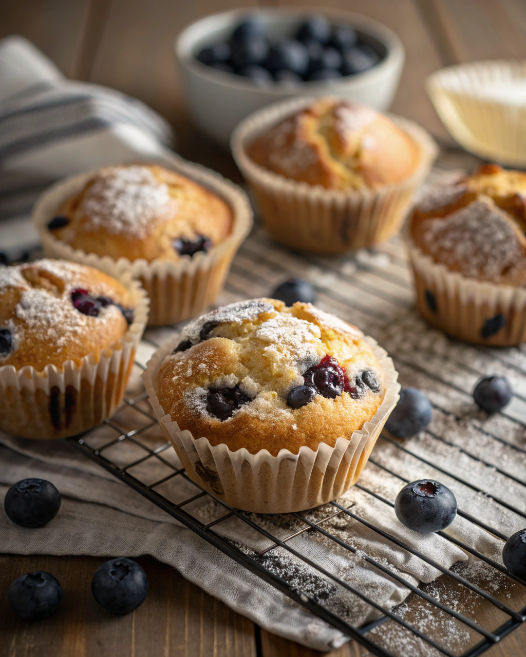 Muffin dolci ai mirtilli facili