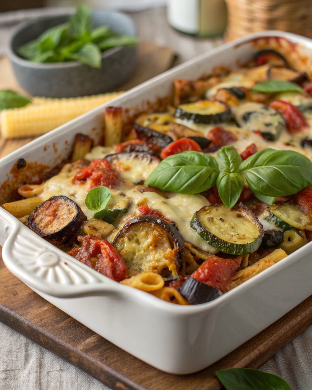 Pasta al gratin con verdure