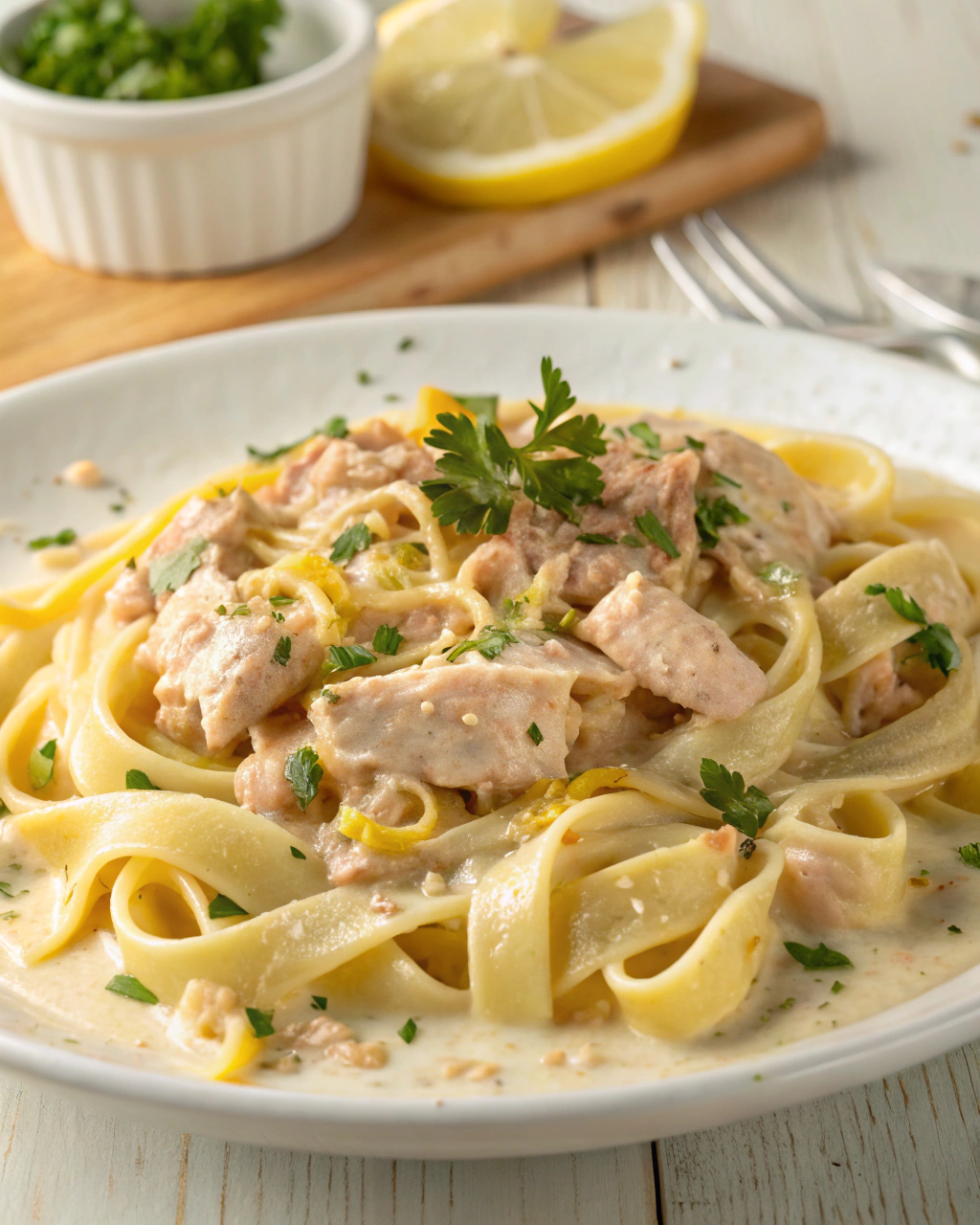 Pasta al tonno cremosa