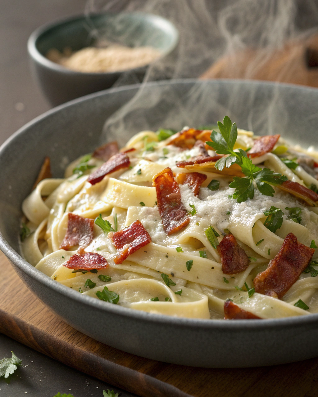 Pasta con carciofi e speck