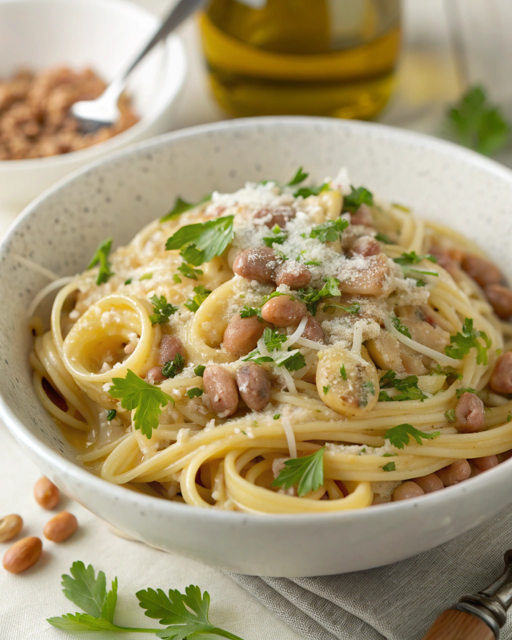 Pasta con fagioli borlotti veloce