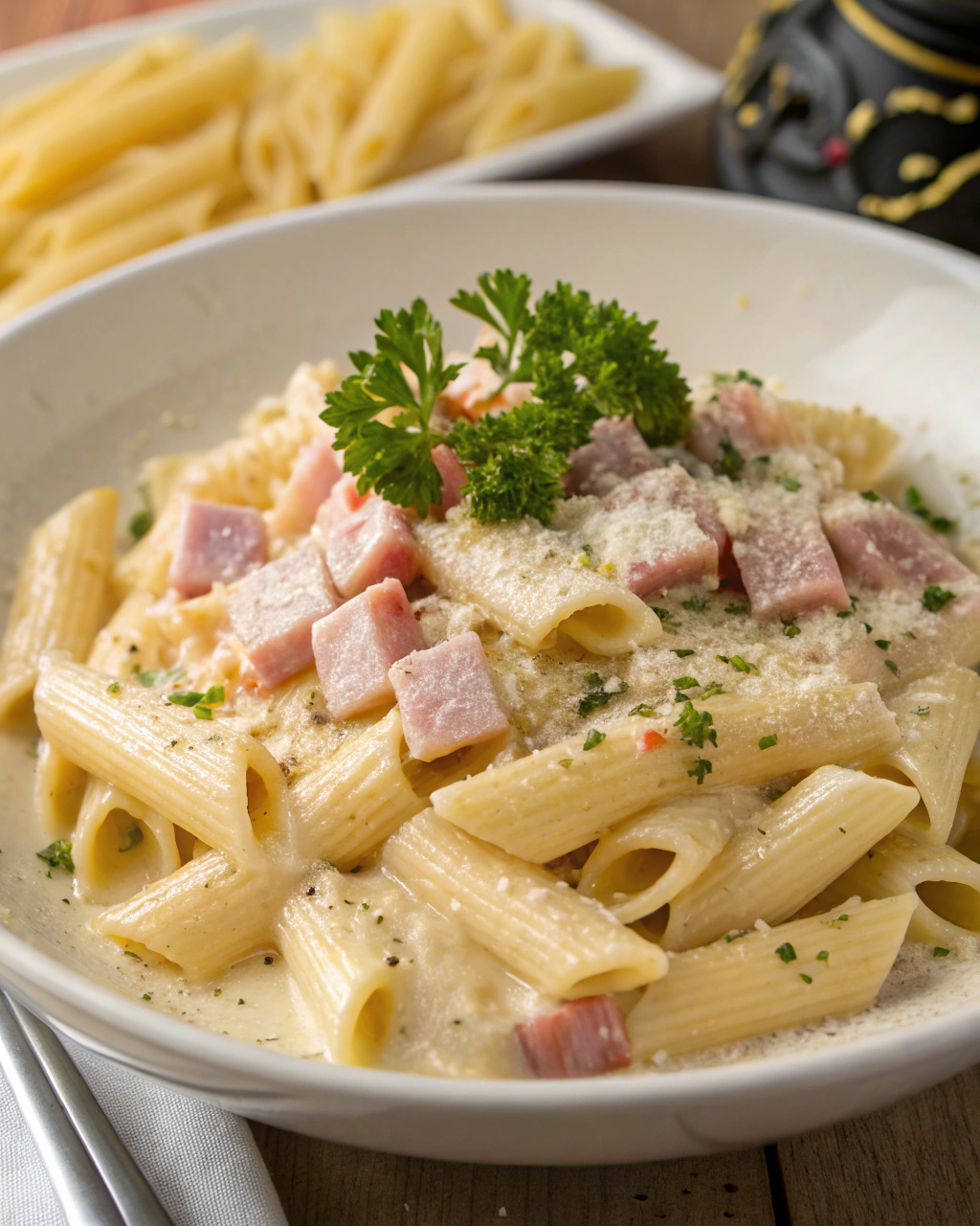 Pasta panna e prosciutto cotto