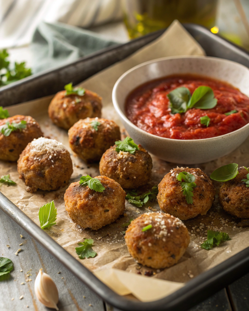 Polpette di pane al forno leggere