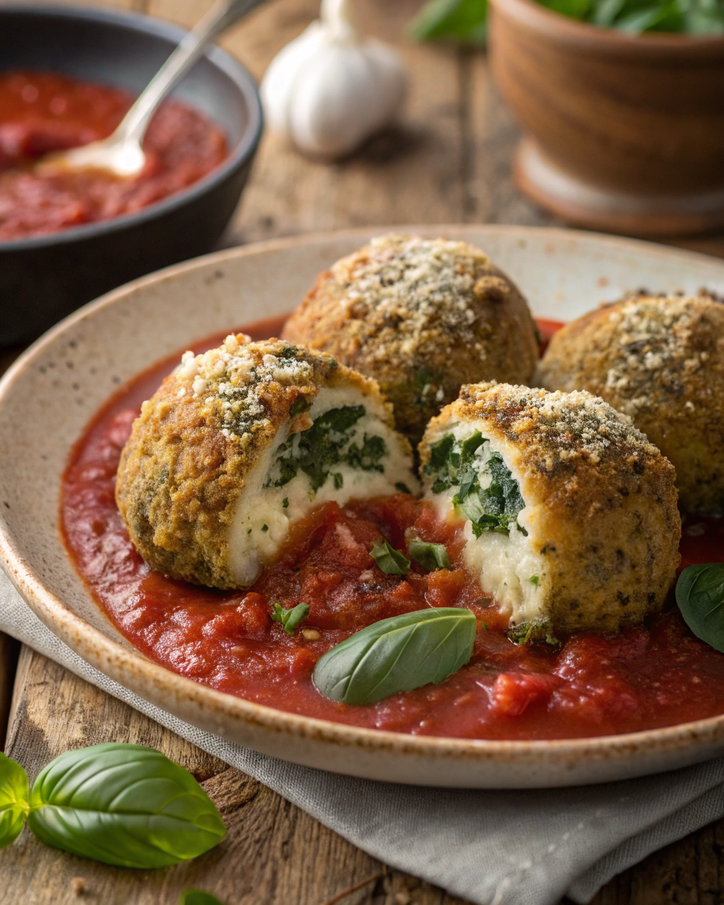 Polpette di spinaci al forno