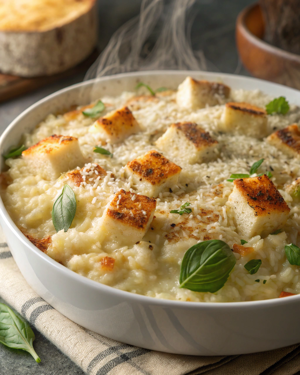 Riso al forno con mozzarella