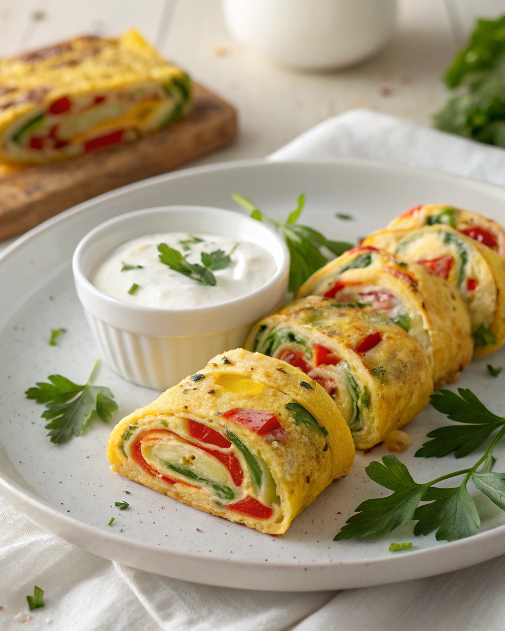 Rotolini di frittata alle verdure