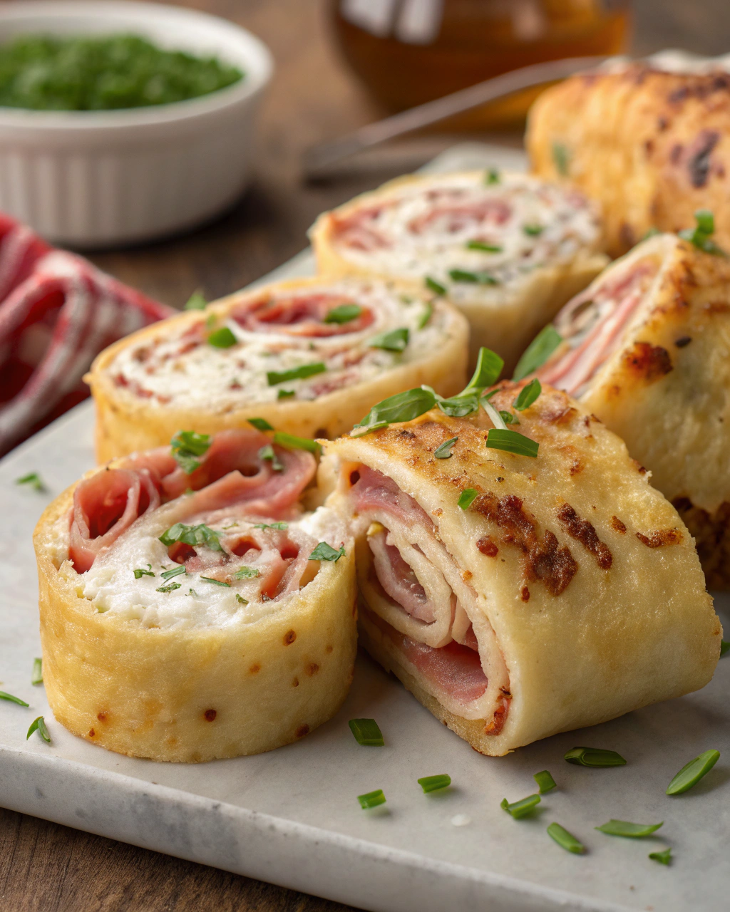 Rotolini di pancarré farciti