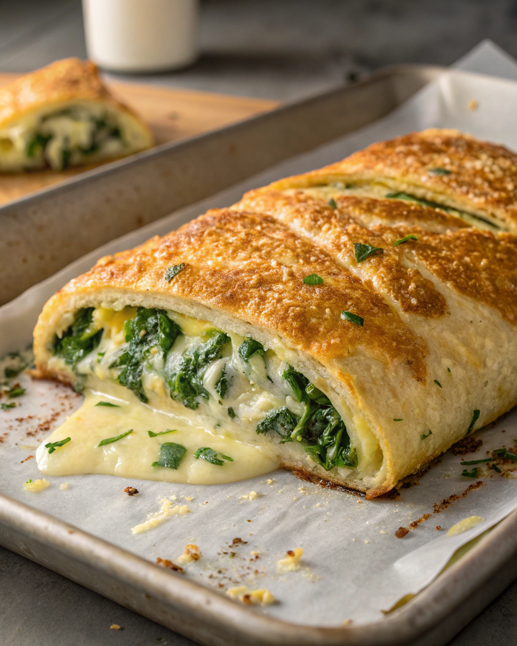 Rustico spinaci e mozzarella