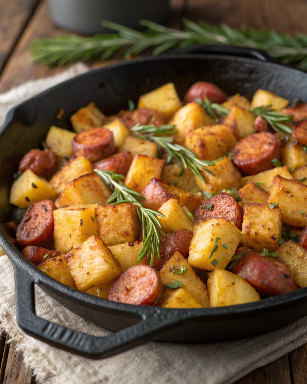 Salsiccia e patate in padella