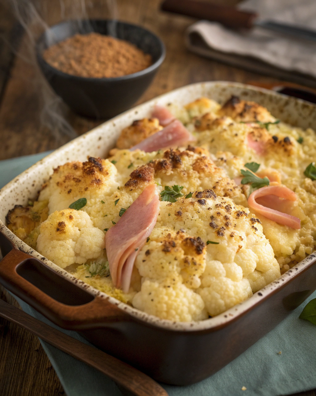 Sformato di cavolfiore e prosciutto