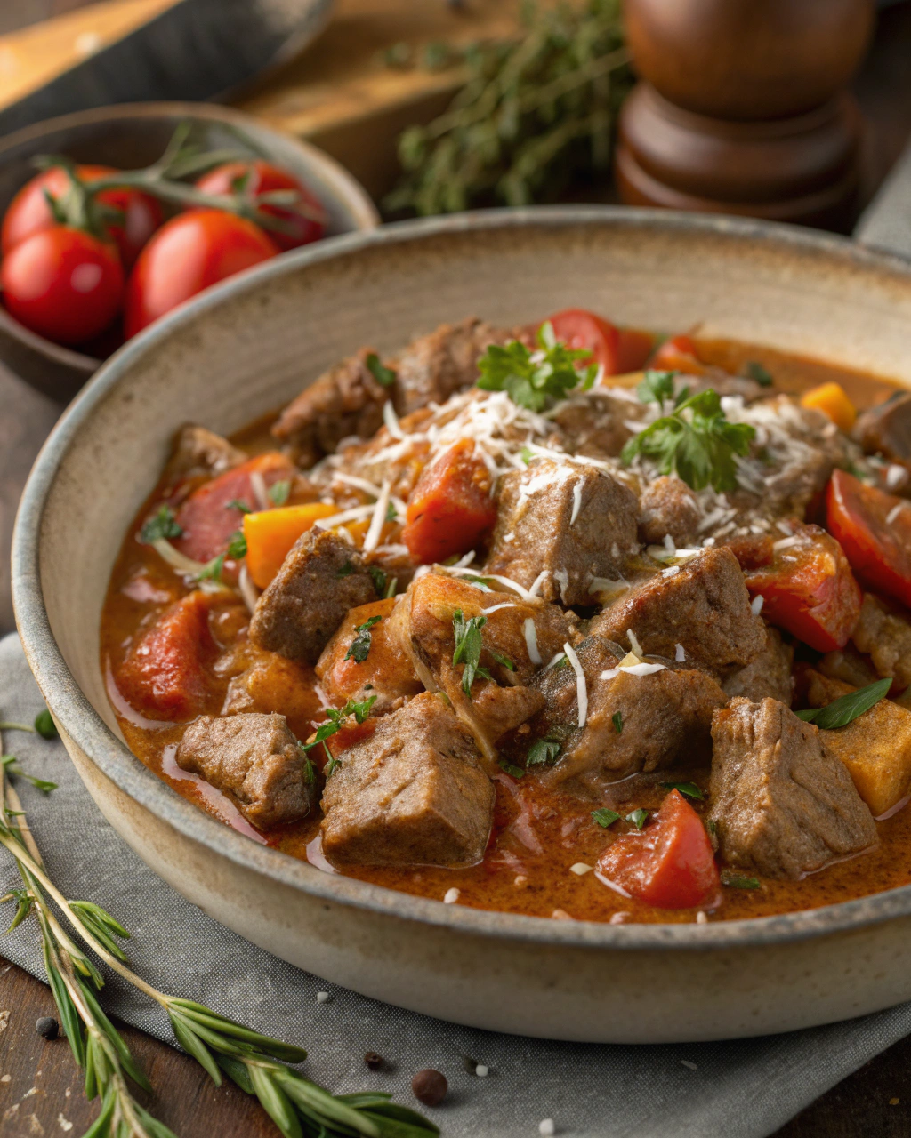 Spezzatino di vitello in pentola rapida