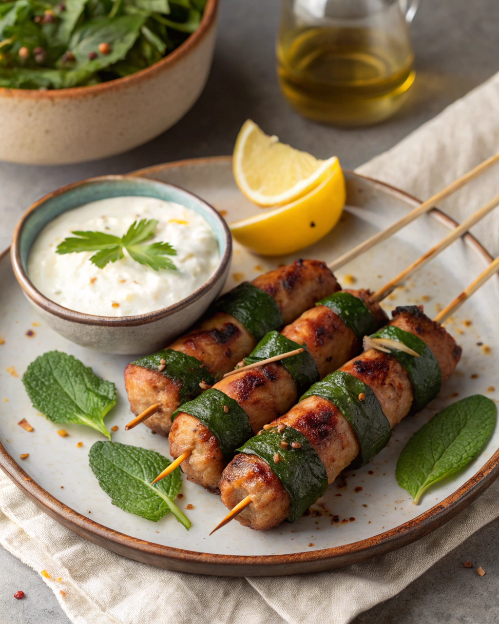 Spiedini di salsiccia e alloro