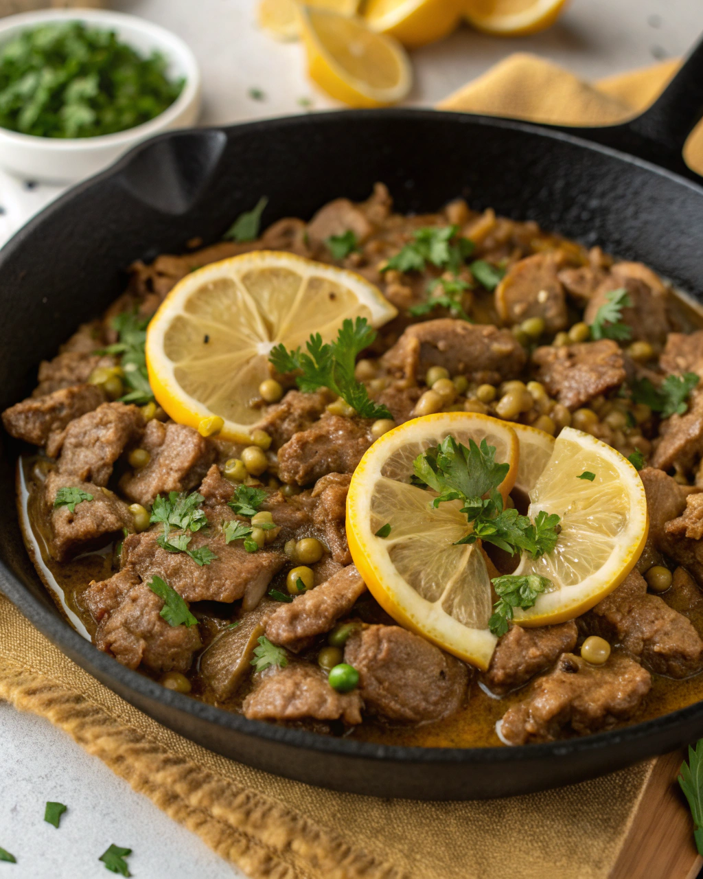Straccetti di manzo al limone