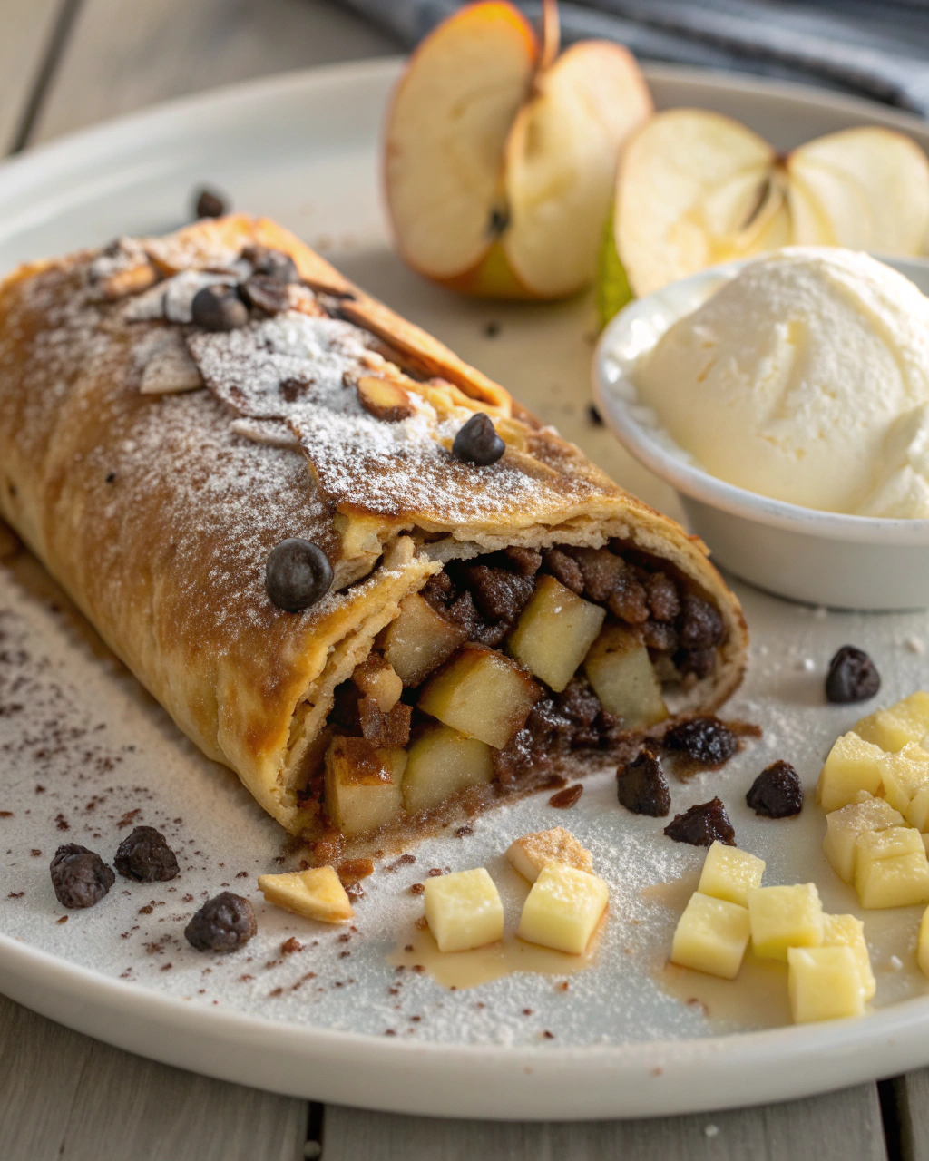 Strudel di pere e cioccolato