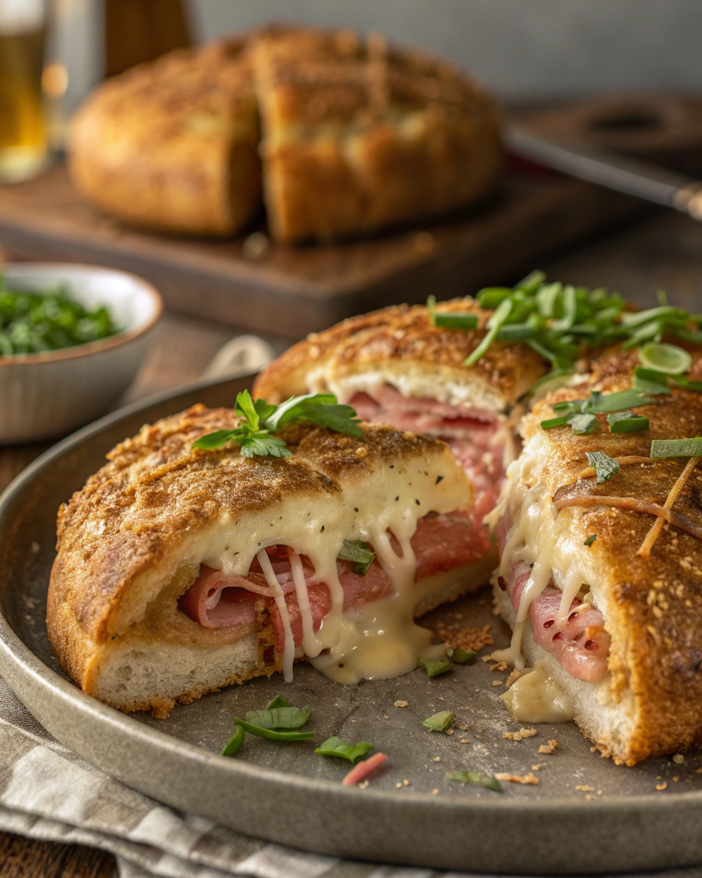 Torta salata prosciutto e formaggio