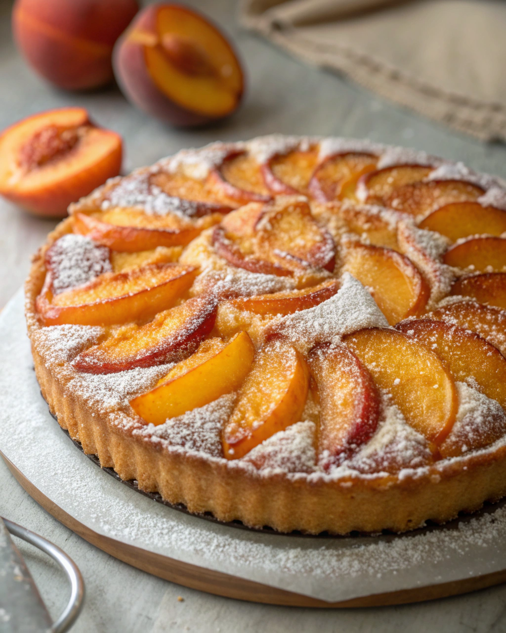 Torta soffice alle pesche